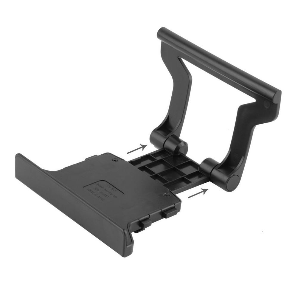 Durable Use Plastic Black Plastic TV Clip Clamp Mount Mounting Stand Holder Suitable for Microsoft Xbox 360 Kinect Sensor