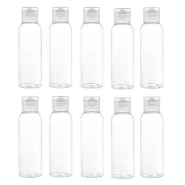 10pcs 50/60/100ml Clear Plastic Travel Bottles Flip Cap Empty Bottles Refillable Bottles Containers for Cosmetics Lotion Liquids