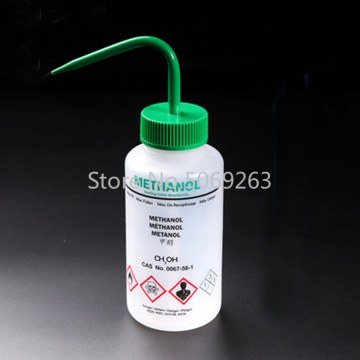 2 Pieces/lot 500mL Laboratory Plastic for Methyl Alcohol Chemicals Rinsing Bottle Cleaning Safety Elbow Washing Bottle Vials