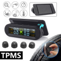 Smart TPMS Car Tyre Pressure Monitoring System Solar Power TPMS Digital LCD Auto Security Alarm System Tyre Pressure Temperature