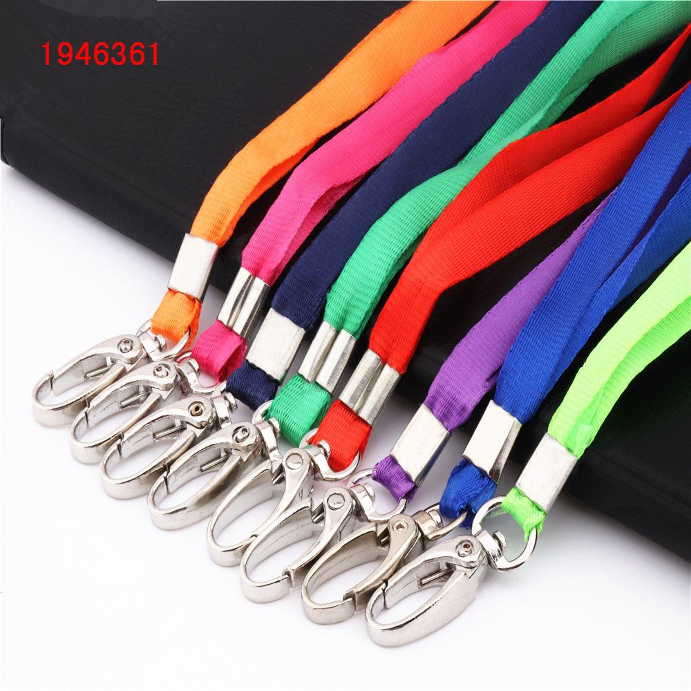 Beautiful 615 variety of colors Ribbon Lanyard Badge Holder Accessories high quality Office Badge strap rope