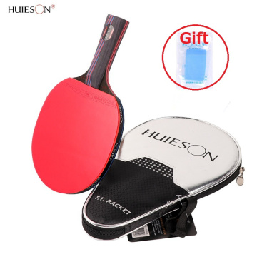 Huieson Nano Carbon Fiber 9.8 Table Tennis Racket Blade Powerful Pips-in Rubber Pingpong Paddle Competition Level Ping Pong Bat