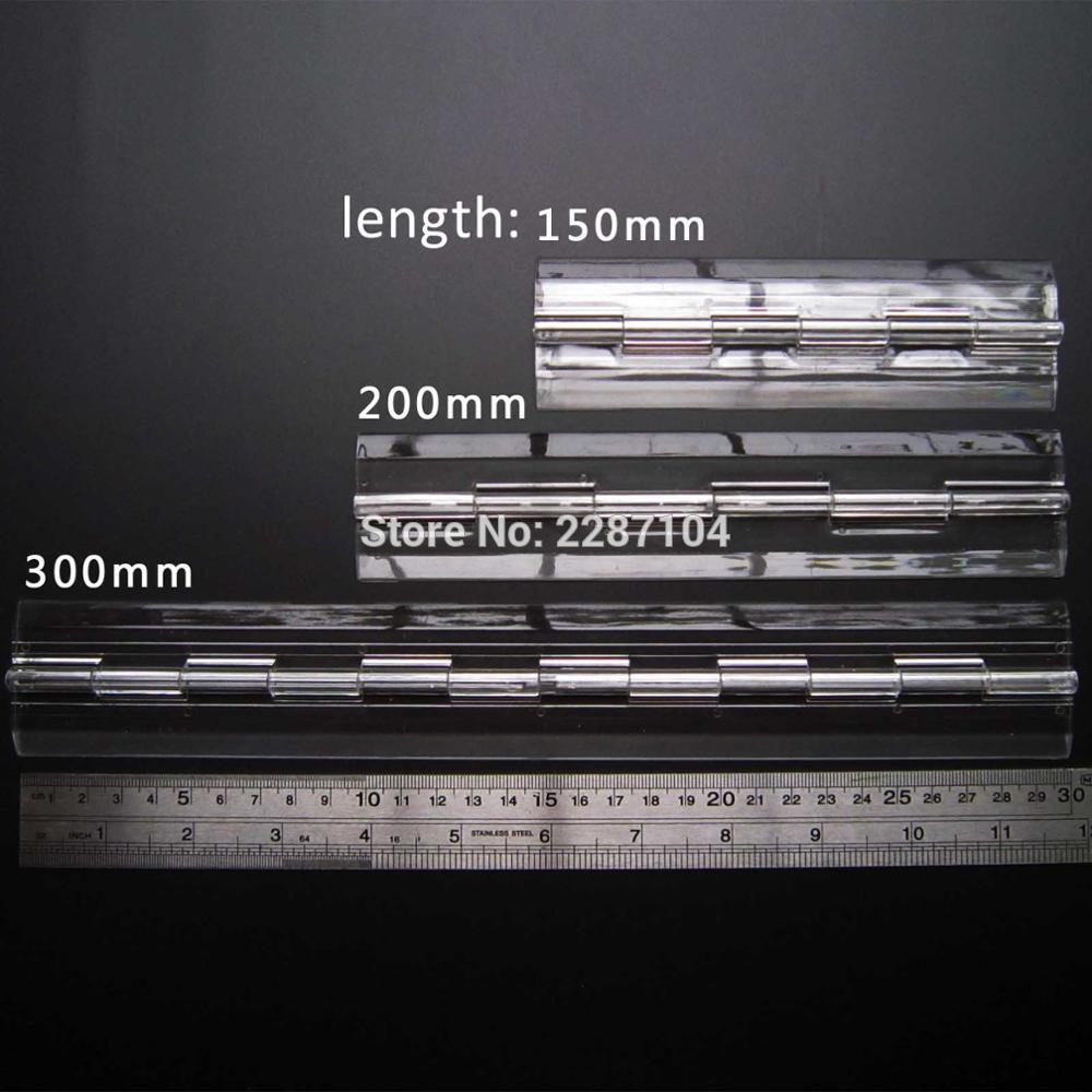 Lengthened Clear Transparent Acrylic Plastic Display Furniture Cabinet Door Window Box Case Piano Plexiglass Hinge 200mm 300mm