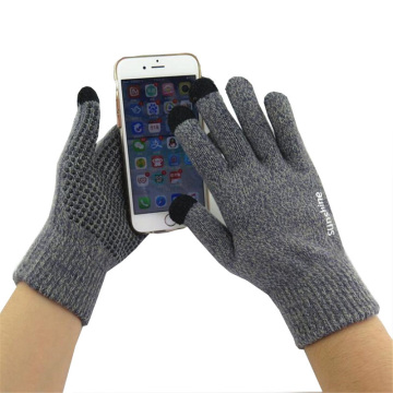Winter Men Knitted Gloves Touched Screen Thicken Warm Wool Cashmere Unisex Gloves