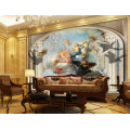 customized modern 3d European retro Roman column angel character 3d wallpaper bedroom living room sofa TV background wall