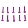 10pcs Purple M6*20mm Aluminum Hex Socket Cap Head Screws Repair Tool