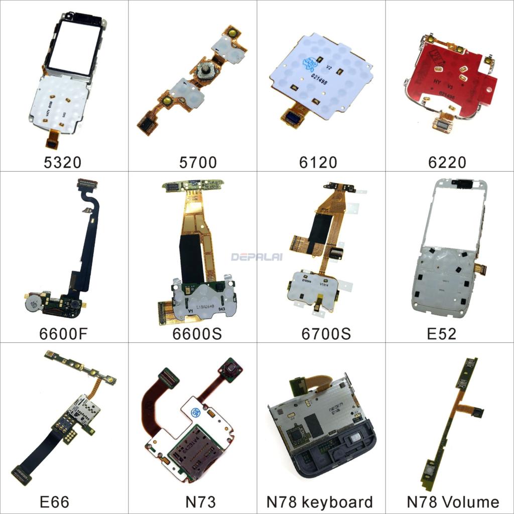 Mobile Phone Flex Cable Replacement Keyboard For Nokia 5320 5700 6120 6220 6600F S 6700S E52 E66 N73 N78 On / Off Volume