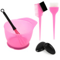 5pcs Hair Dye Mixing Bowl 3 Brushes 1 Ear Shield Combo Set Plastic Salon Tool Dye Hair Salon DIY Hair Styling Tool