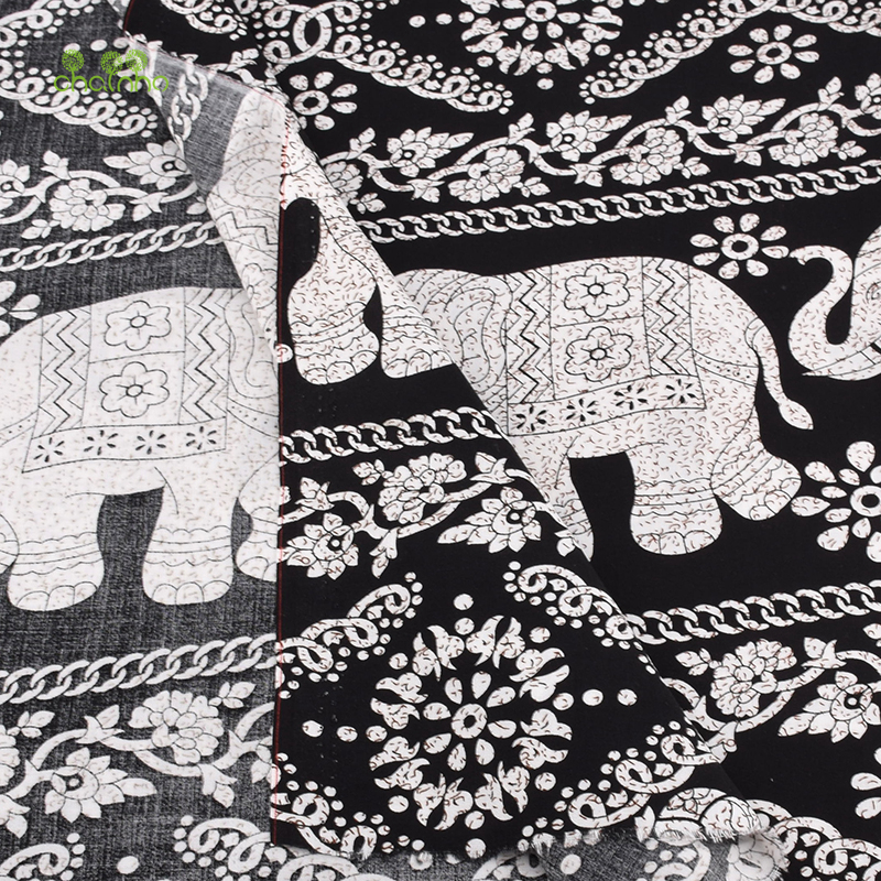 Chainho,Elephant Series/Summer Apparel Cotton Fabric/Printed Imitation Silk/For Baby&Children Skirt/Dress/Shirt Material Pcc067