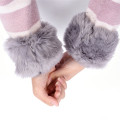 1Pair Women Winter Wrist Warmer Oversleeve Faux Fur Windproof Arm Bracelet Wristbands Arm Sleeves