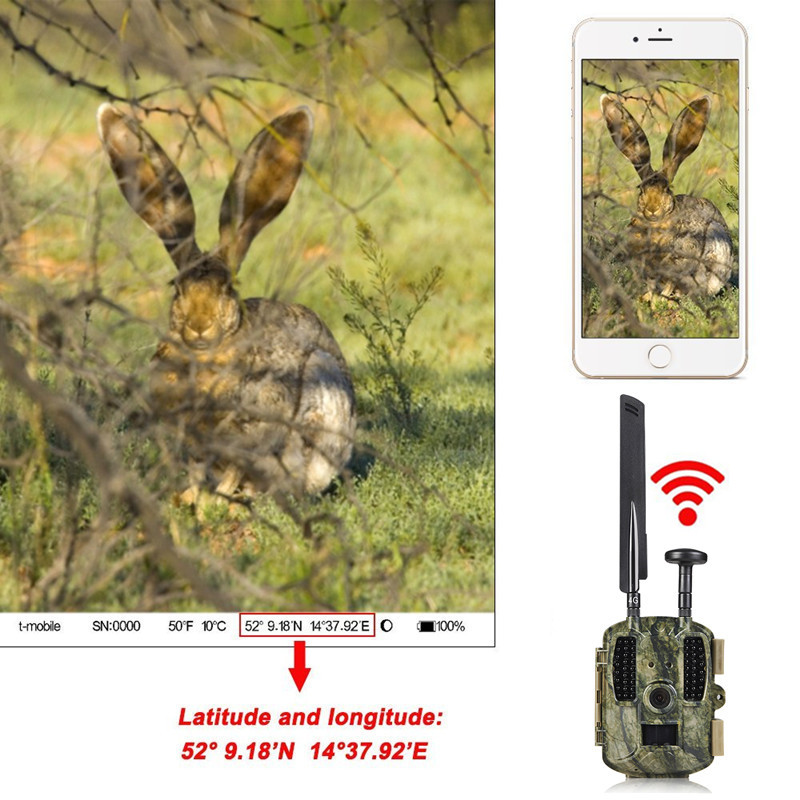 BOBLOV 4G GPS Hunting Camera Infrared Night Vision Hunting Cameras Trail Wildlife Hunter Cam Scouting Chasse Photo Traps MMS GSM