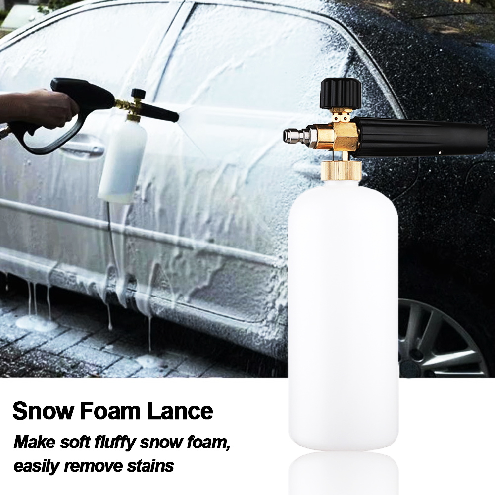 High Pressure Snow Foam Lance Foam Generator 1/4" Quick Release Foam Gun with 5 Spray Nozzles for High Pressure Car Washer