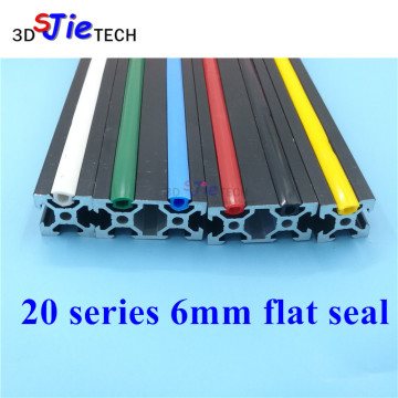 1 meter CNC C-Beam machine parts 20 series 6mm flat seal for 2020 aluminum profile soft Slot Cover/Panel Holder black/white/blue
