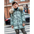 2020 new fashion children's winter down jacket children thickened clothing kids parka real fur collar coat warm boys clothes -30
