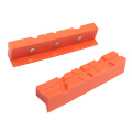 2pcs Magnetic Vise Jaw Pads Covers Protectors Multi-Grooved Soft Jaw Pads for Woodworking, Metalworking, Construction