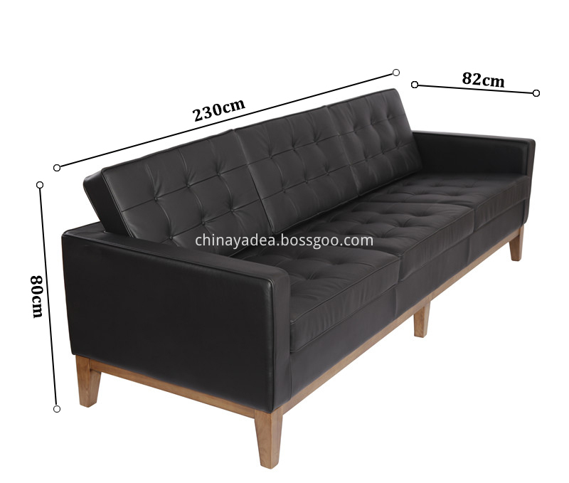 Knoll leather sofa