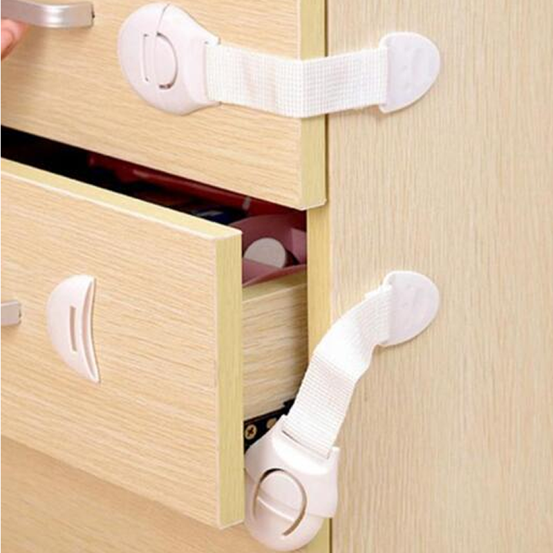 5 pieces / 10 pieces of children's safety locks and long drawer door cabinets with safety locks plastic child protection lock