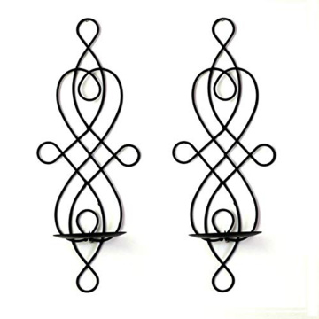 AA99 -2 Pcs/Set Wall Candle Sconces, Elegant Pillar Candle Holder, Hanging Wall Candleholders, Wedding/Party/ Dinning Room Candl