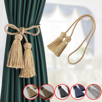1Pc Room Accessories Tassel Curtain Tieback Fringe Handmade Curtain Tie Backs Hanging Ball Buckle Rope Curtains Holder Bandage
