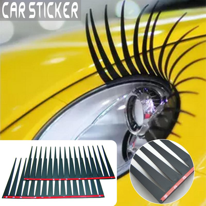 2PCS Auto Car Headlight Eyelash Stickers Car Eyelashes Car False Eyelashes Car Sticker Electric Eye Patch Drop Shipping