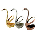 Spoon Fork Holders Zinc Alloy Swan Spoon Holder Tableware for Coffee Spoons Forks Candle Cutlery Decor without Spoon or Forks