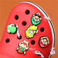 1pcs Super Mario Shoes Decoration 2020 Cartoon Shoe Accessories Original Croc Charms for Sandals Bracelets Jibz Kids Gifts U175