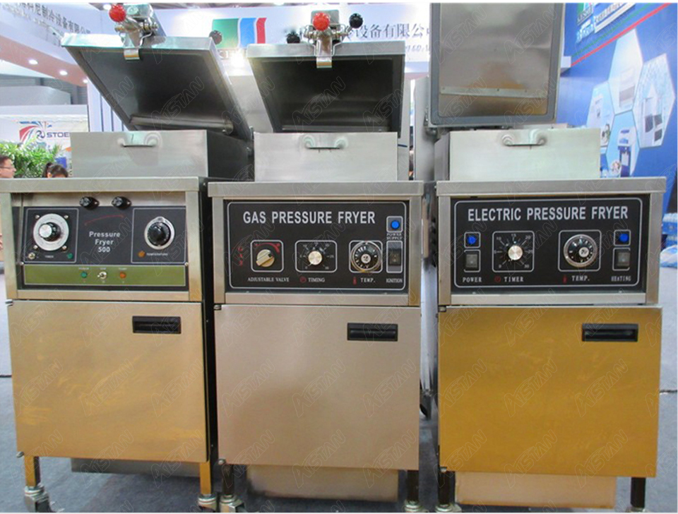 MDXZ25 commercial gas pressure fryer 25L with manual panel stainless steel vertical chicken deep fryer frying machine