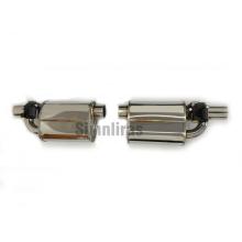 Universal electronic valve muffler with single outlet