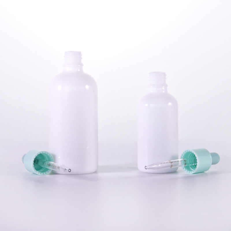 Opal Glass Green Dropper Bottle