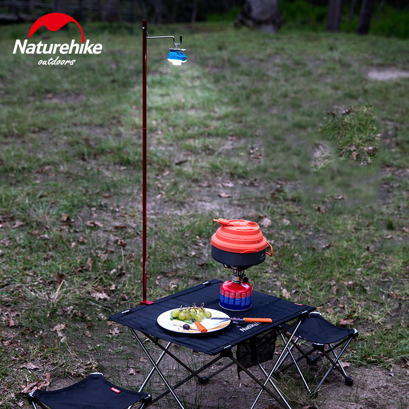 Naturehike Portable Folding Lamp Pole Ultralight Hiking Camping Aluminum Alloy Small Light Pole Travel Picnic 230g