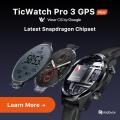 TicWatch Pro 3 GPS Wear OS Smartwatch Men's Sports Watch Dual-Layer Display Snapdragon 4100 8GB ROM 3~45 Days Battery Life