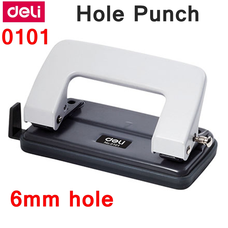 Deli 0101 Office Desk 6mm Hole punch binding hole punch two holes distance 80mm punch papers 10 pages 80g