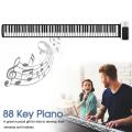 88 Keys USB MIDI Electronic Roll Up Piano Portable Silicone Flexible Keyboard Organ Sustain Pedal Built-in Speaker