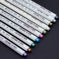 10Pcs Drawing Paint Marker Pens Highlighters Metallic Color Pen Art Supplies Stationery Office School Signature Pens Black Paper