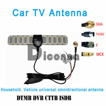 Car Auto Digital TV Radio AM/FM Antenna Signal Amplifier Booster SMA Radio Coax