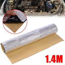 Mayitr 1pc 1x1.4m Car Engine Heat Barrier Mat Sound Deadener Noise Reduction Insulation Thermal Properties Non-Flammable