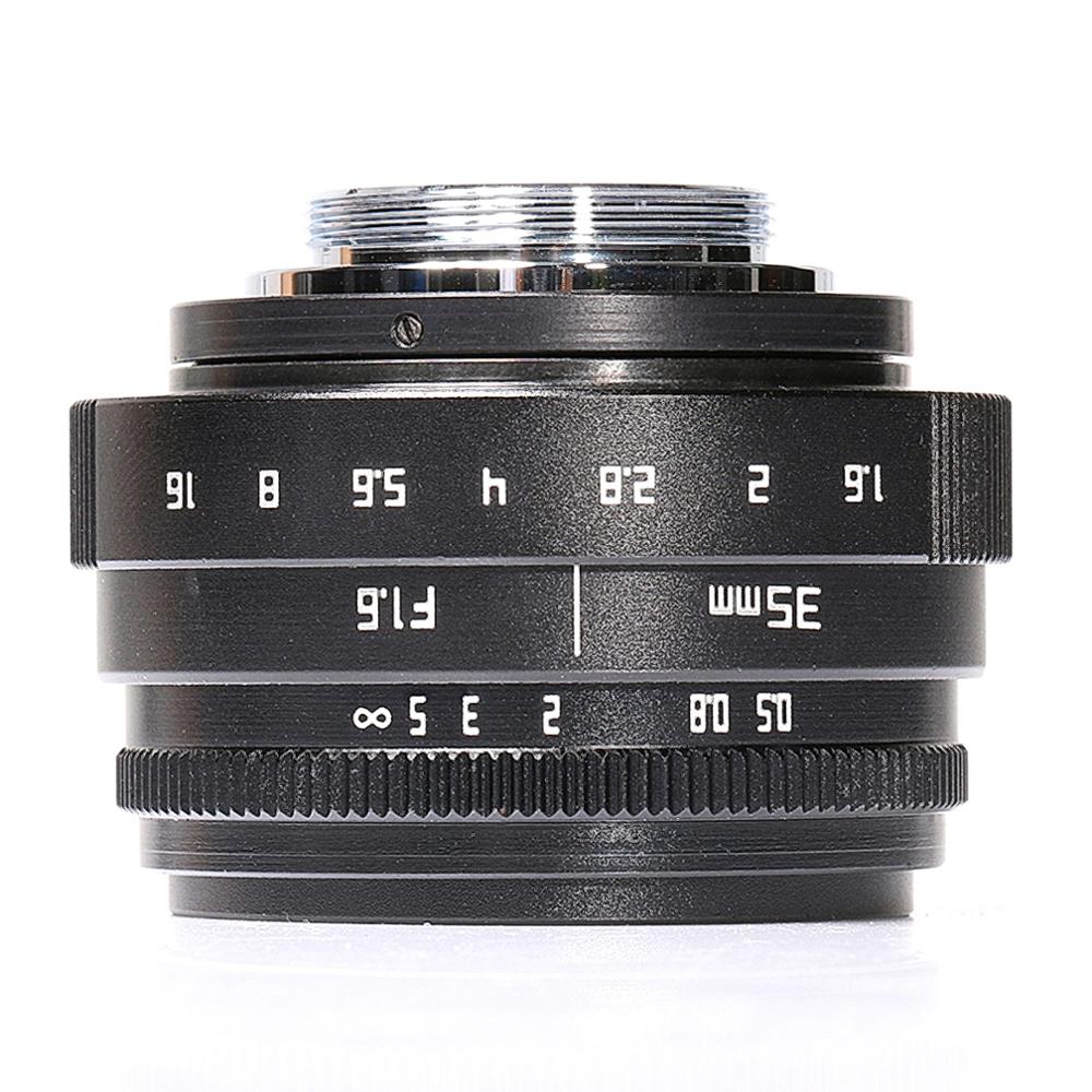 Mini 35mm f/1.6 APS-C CCTV Lens+adapter ring+2 Macro Ring+lens hood for P anasonic/O lympus Micro4/3 M4/3 Mirroless Camera