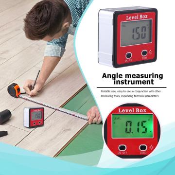 Digital Display Red Precision 2-key Inclinometer Level Box Protractor Angle Finder Gauge Meter With Magnet Base Measuring Tools