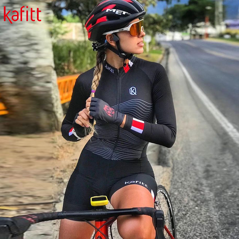 KAFITT triathlon cycling jersey suit ladies cycling sexy tight thin short-sleeved running swimsuit macaquinho ciclismo feminino