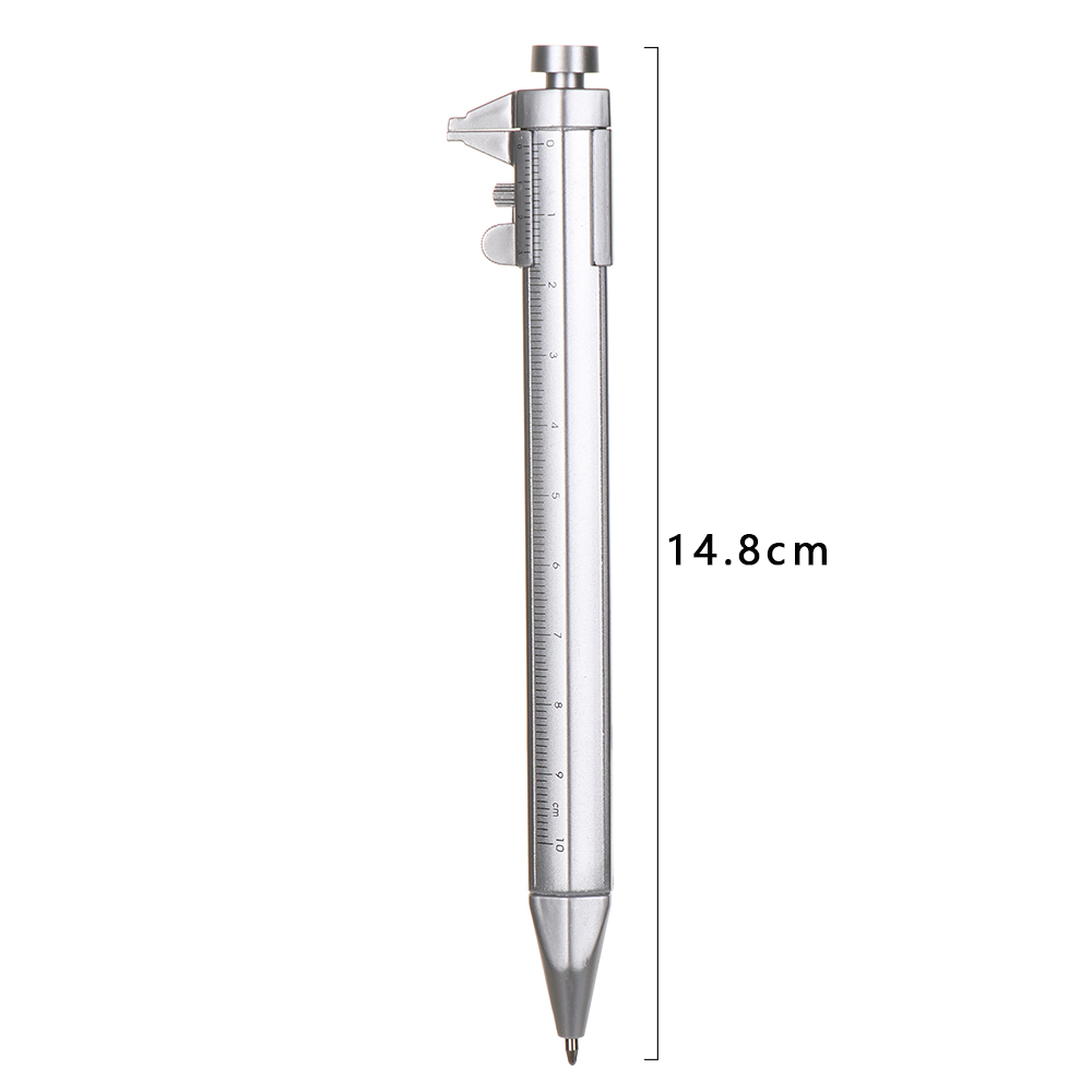 1 Pcs 0.5mm Ballpoint Pen Multi-function Vernier Caliber Roller Pen Measuring Tool Scale Ruler Pen Writing Instrument Stationery