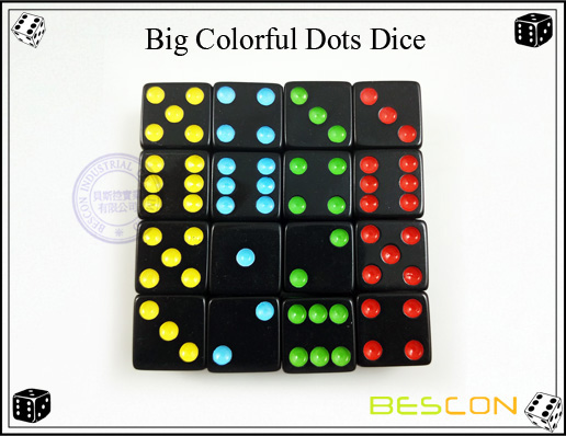 Big Colorful Dots Dice