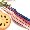 Seafood Tools Kitchen Wobble Plate Tweezers Tongs Professional Chef Stainless Steel Chef Western food Blue Red