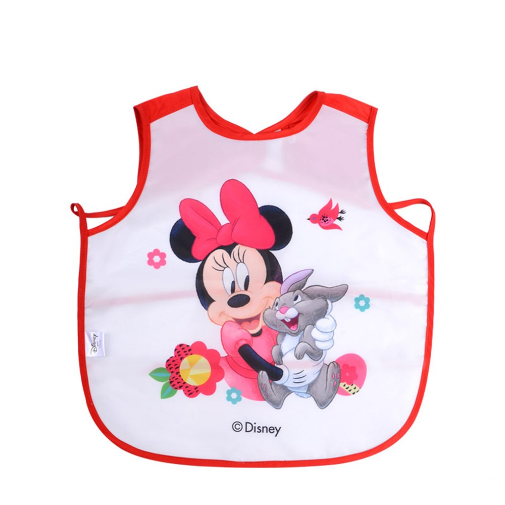 Disney Baby Girl Boy Feeding Bibs Waterproof Apron Cartoon Kids Toddler Mickey Minnie Princess Dinner Baberos Burp Cloths