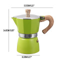 3 Cups 150ml/300ml Mocha Latte Coffee Maker Italian Moka Espresso Aluminum Mug Octagonal Percolator Pot Stovetop Coffee Maker