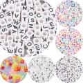 100pcs/lot 6mm Acrylic Beads Square Russian Alphabet Letter Beads For Hanmade Craft Making DIY Scrapbook Decoration