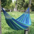 280*80mm 2 Persons Striped Hammock Outdoor Leisure Bed Thickened Canvas Hanging Bed Sleeping Swing Hammock For Camping Hunting