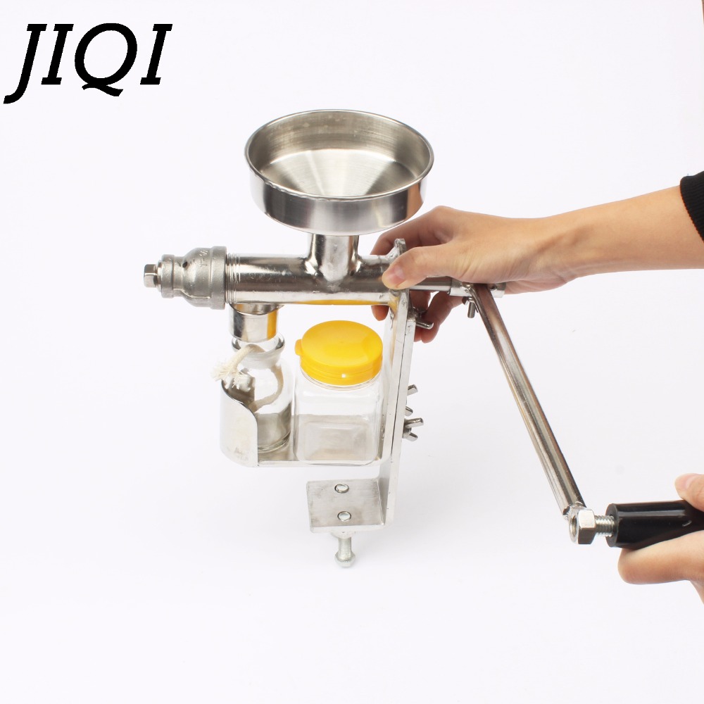 Manual Oil Hot Press Machine Hand Heat Squeeze Oil Presser Expeller Extractor Peanut Nuts Seeds Oil Extraction Maker Squeezer