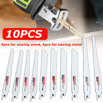 10Pcs Saber Saw Blades Multi Reciprocating Saw Blade For Metal Aluminum Alloy Jig Saw Hand saw Power Tools Accessories