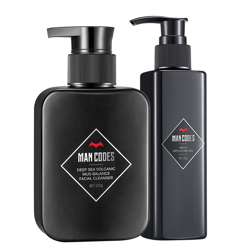 Banalce Oil Skin Care Set Men Skin Care Set Deep Facial Cleanser Moisturizing Toner Exfoliation Gel Improve Acne Black Wholesale