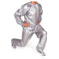 Heavy Duty Fitness Weight Loss Sweat Sauna Suit Exercise Gym Anti-Rip Silver